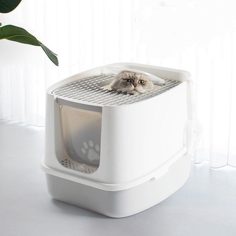 Fashionable Enclosed Cat Litter Box With Anti-Splash Design