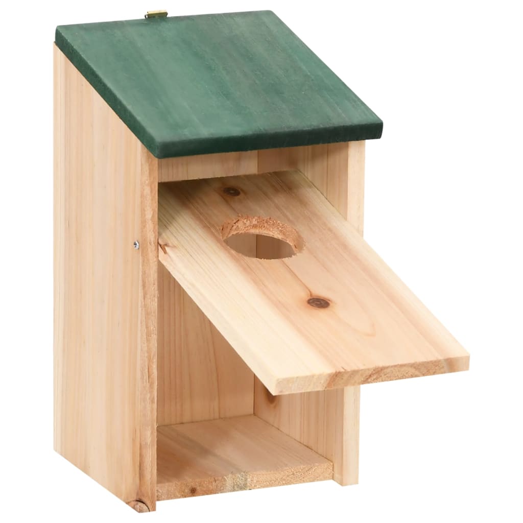 NNEVL Bird House Nesting Box Wood 4 pcs