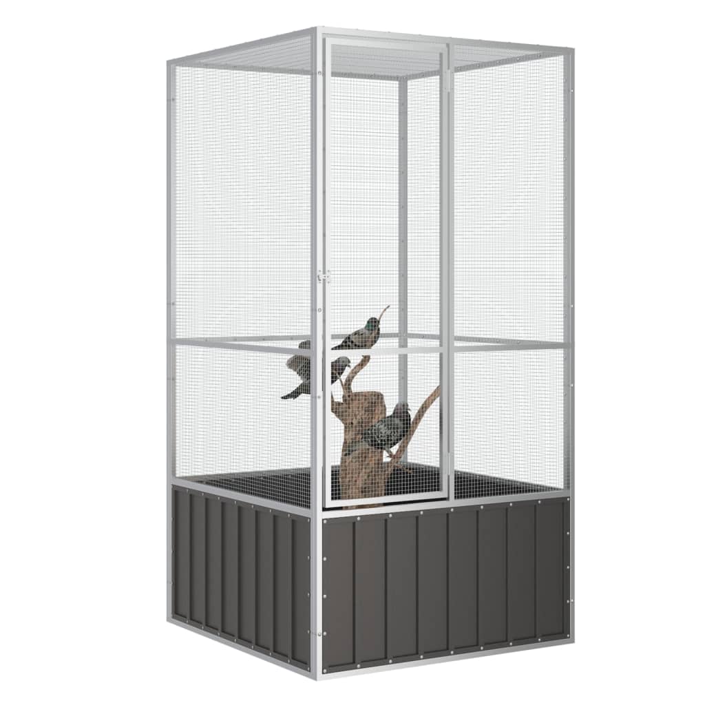 NNEVL Bird Cage Anthracite 111x107x211.5 cm Galvanised Steel