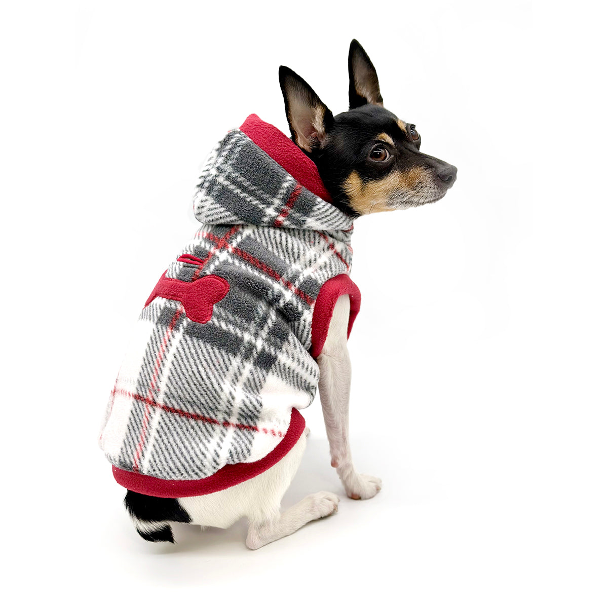 Dog Hoodie in Lodge Plaid