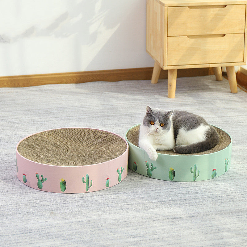 Durable Round Cat Scratch Board Bed and Toy and furniture