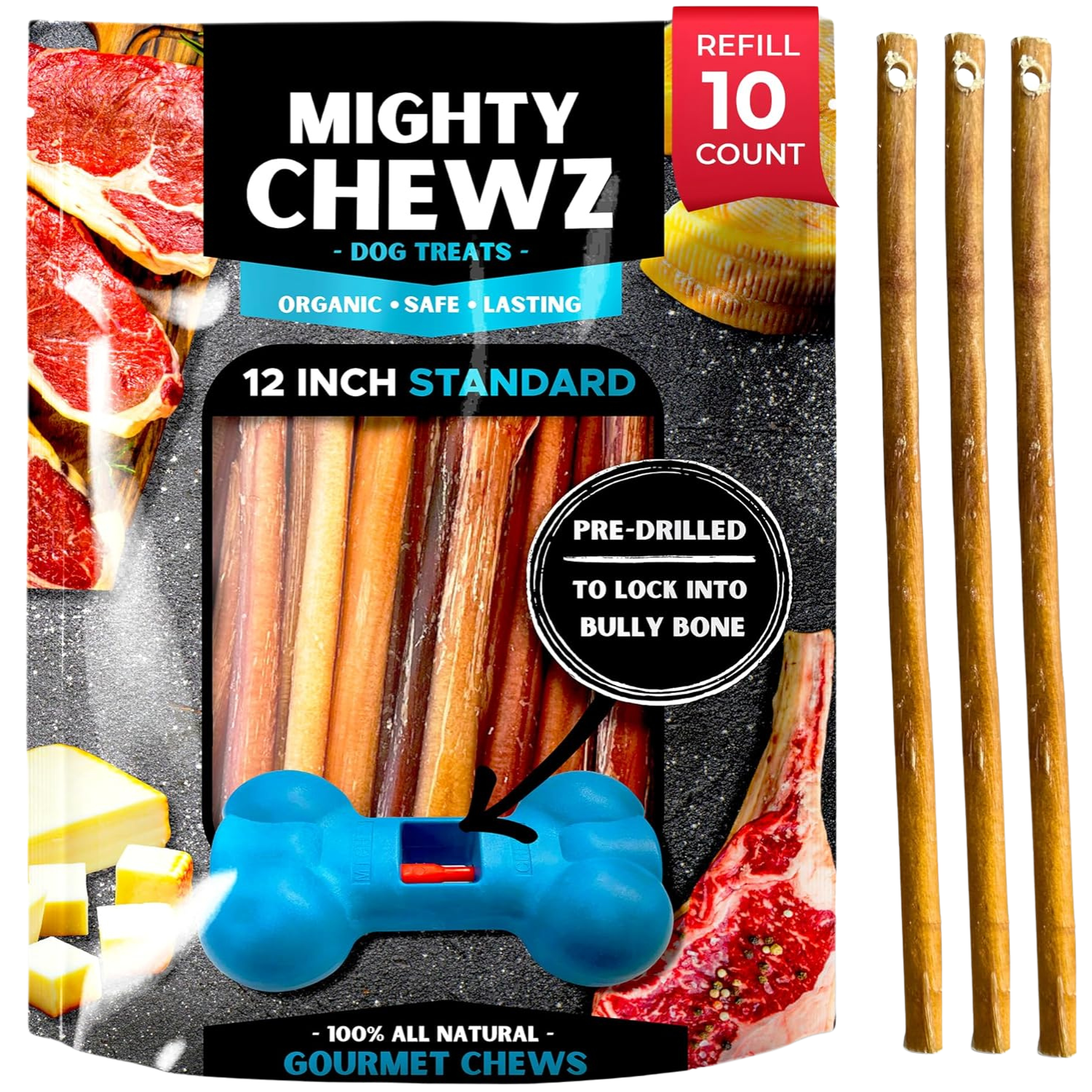12" Standard Bully Sticks - Refill Pack