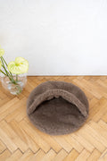 Natural Wool Dog Bed & Cave - Beige