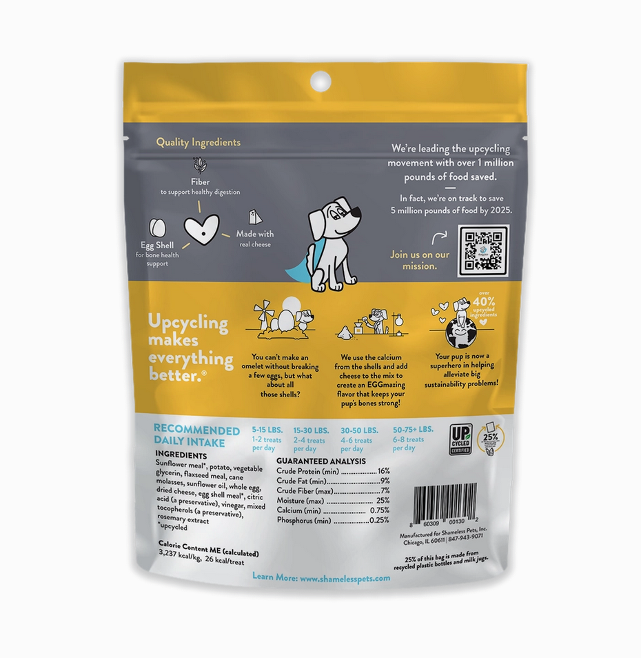 Break An Egg Soft Baked Dog Treat - Bacon and Cheese flavor