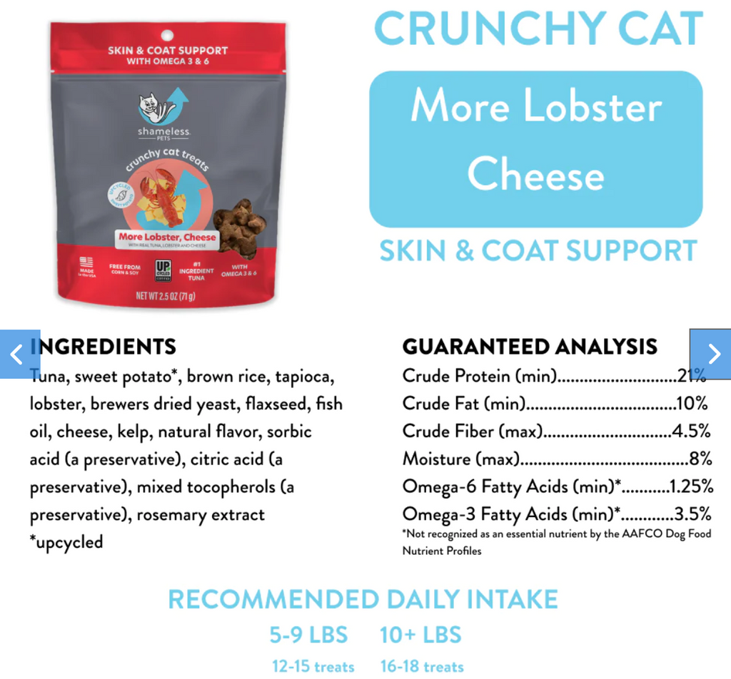 More Lobster, Cheese Cat Treats