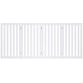 Folding 4-Panel Dog Gate Pet Fence in White Wood Finish
