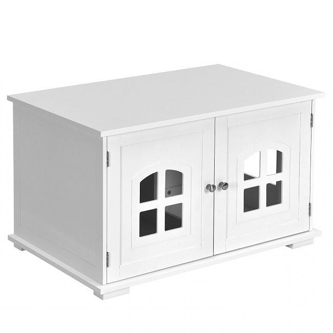White Large Cabinet Ventilated Private Divider "Cat Furniture"