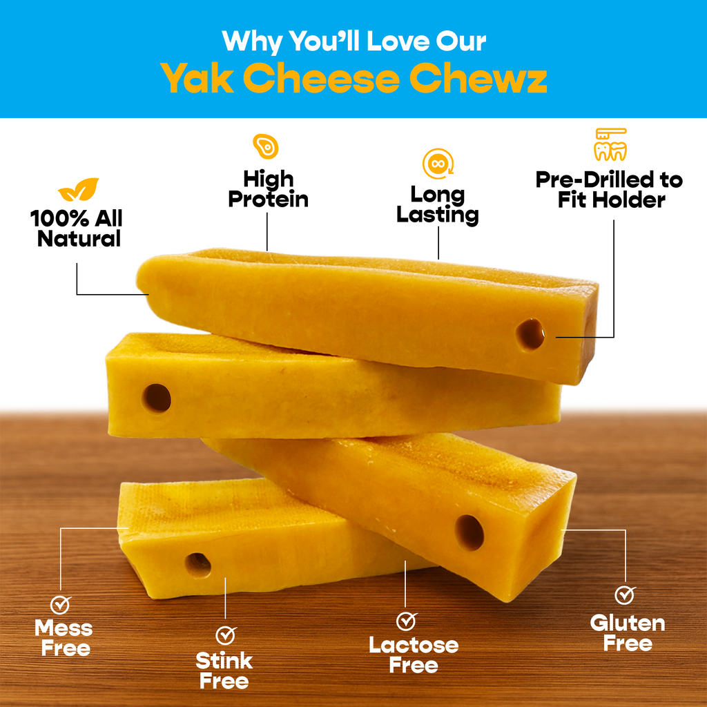 4 Pack Small Yak Cheese - Bully Bone Pro Included