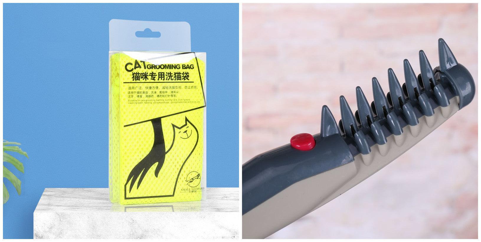 Cat Grooming Essentials Set: Ultimate Cat Bathing And Pet Nail Clipper