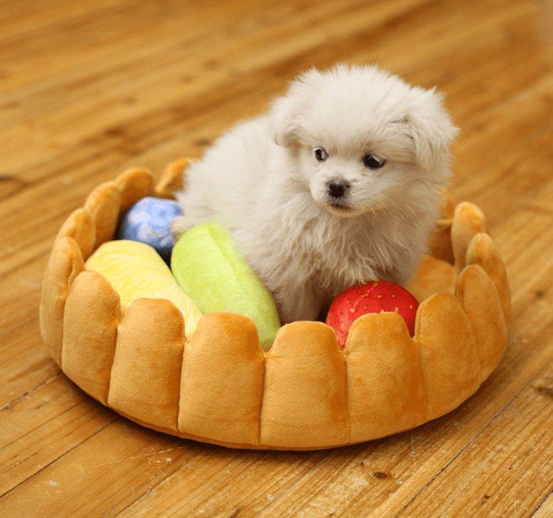 Cozy Fruit Tart Pet Bed - A Sweet Retreat For Your Furry Friends