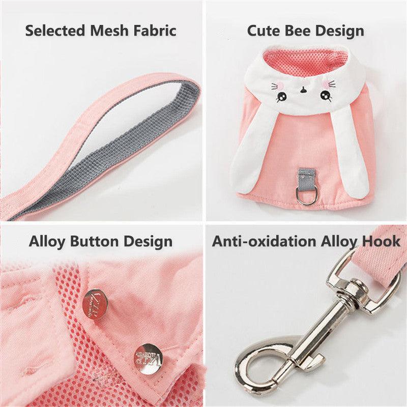 Cuddly Bunny Pet Harness And Leash Set