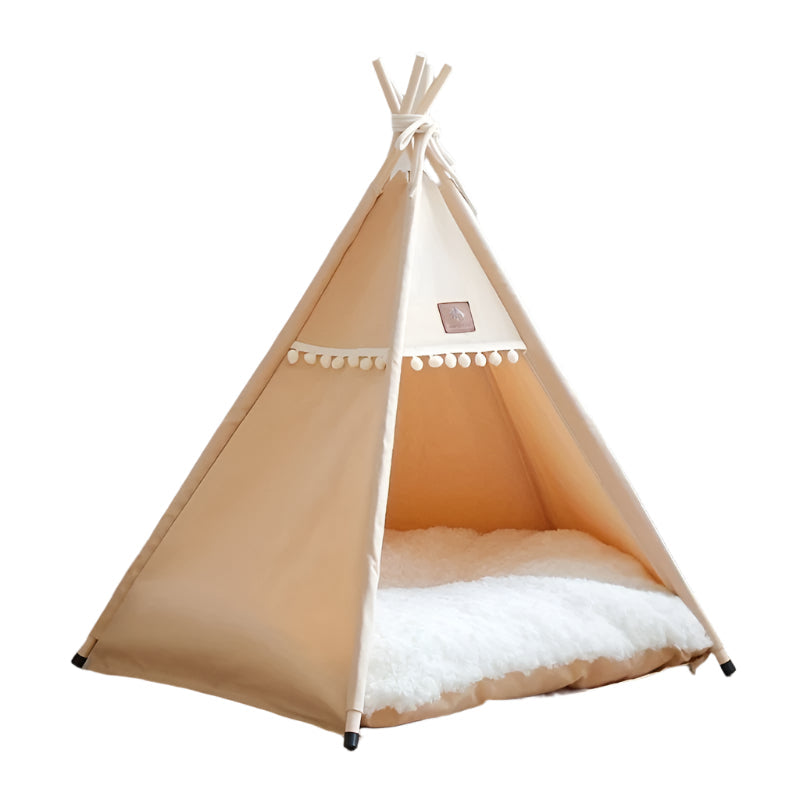 NNETM Linen Dog and Cat Teepee Bed